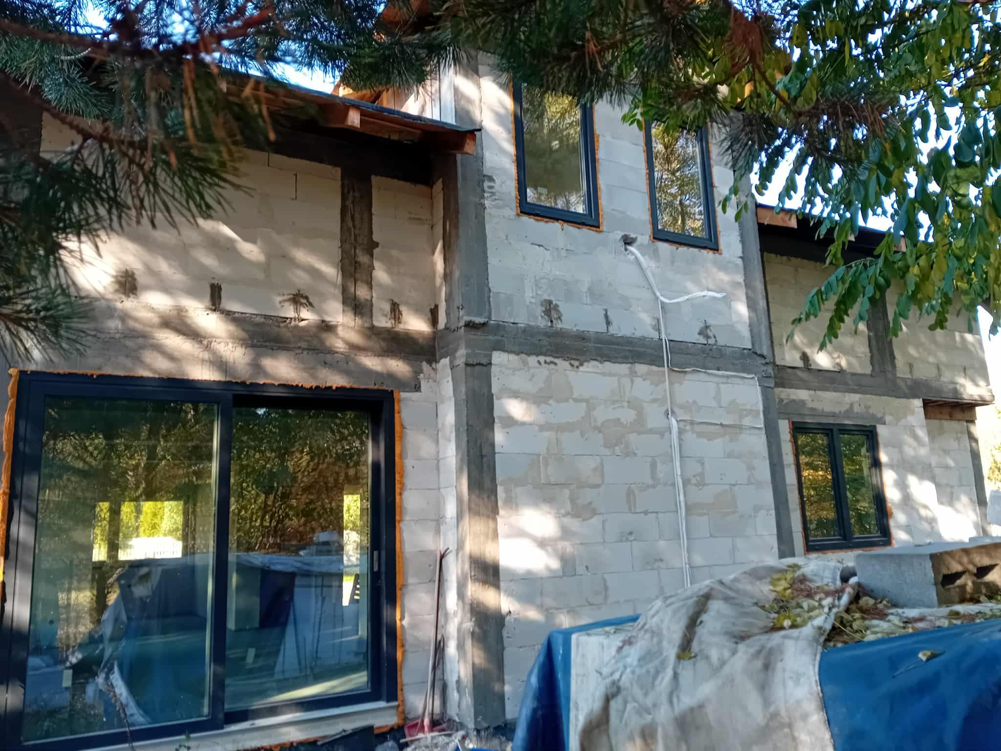 Original side facade before contemporary AI transformation